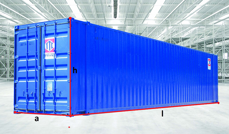 Kích thước 3 chiều Container