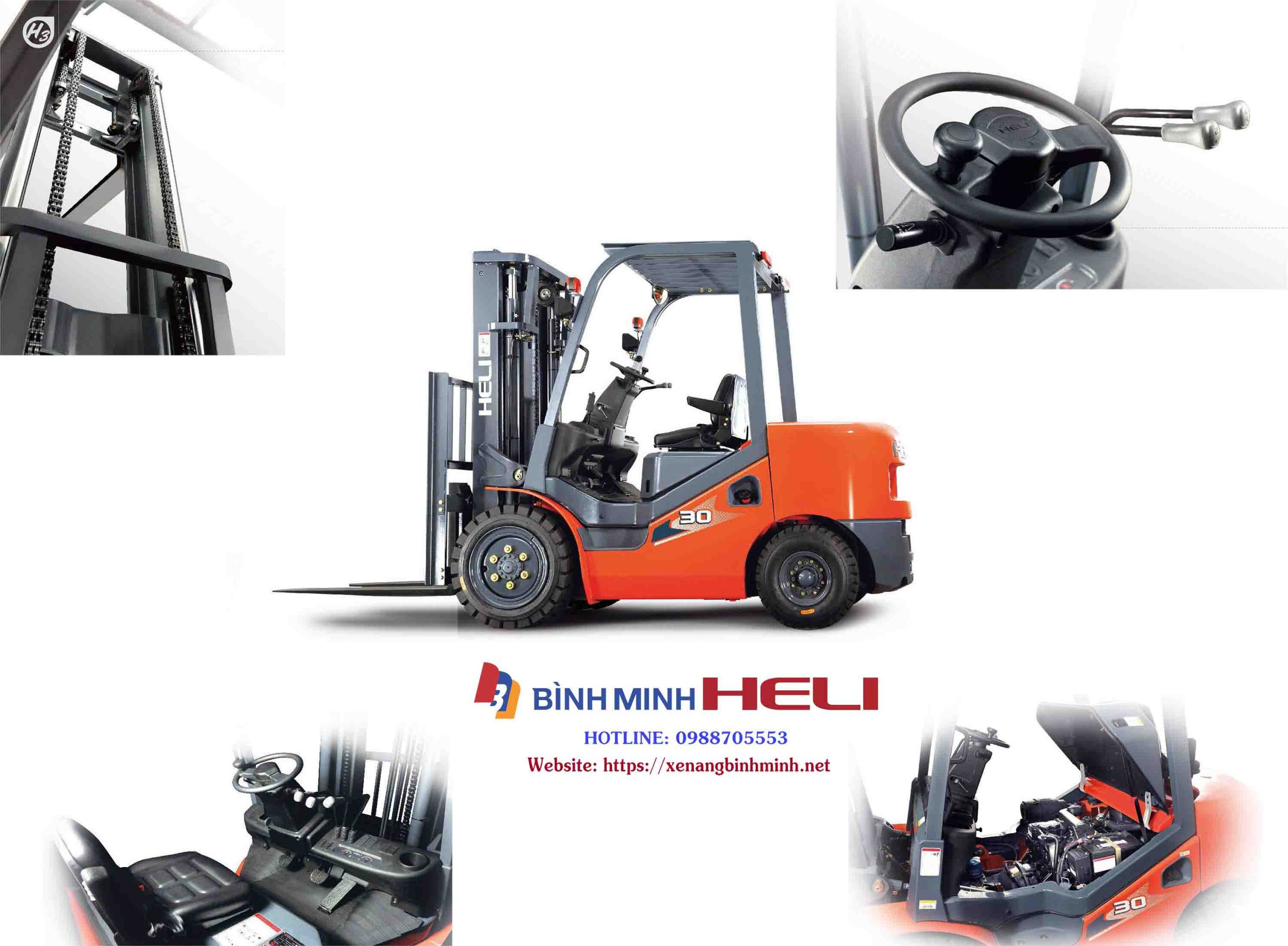 xe nâng Heli động cơ Quanchai