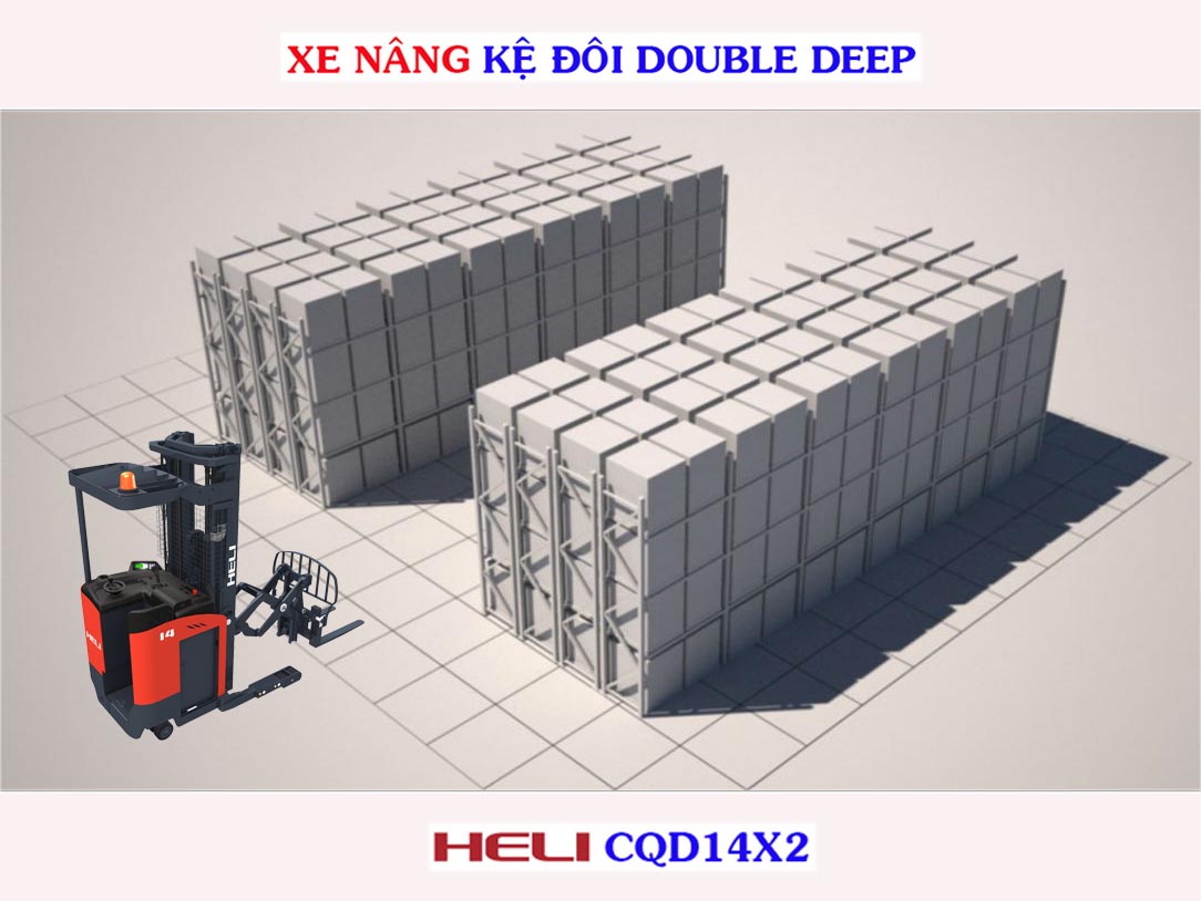 Xe nâng điện kệ Double Deep