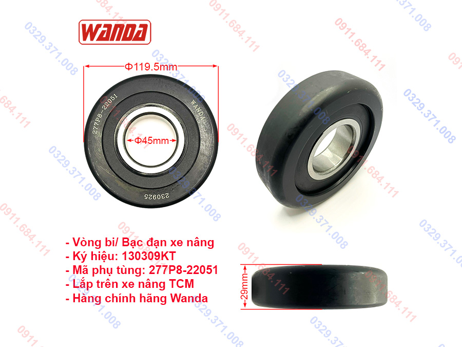 Vòng Bi Khung Xe Nâng 130309KT Wanda