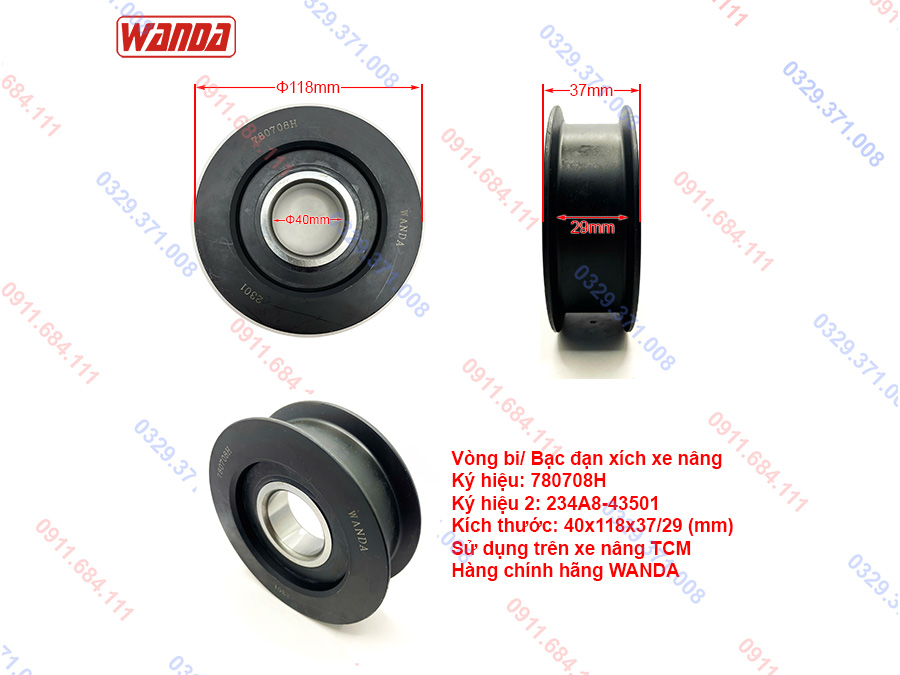 Vòng Bi Xích Xe Nâng 780708 Wanda