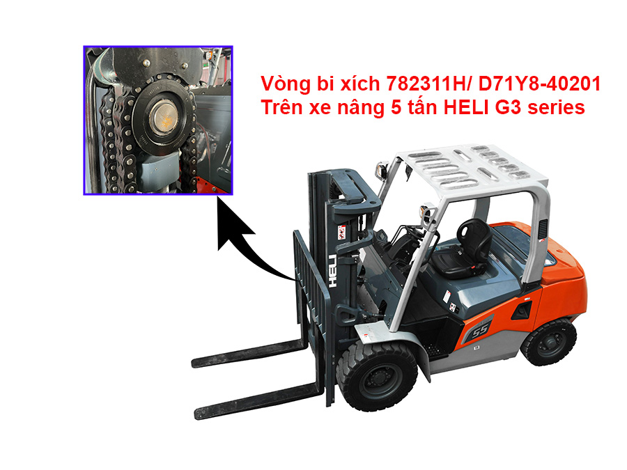 Vòng Bi Xích Xe Nâng 5 Tấn HELI