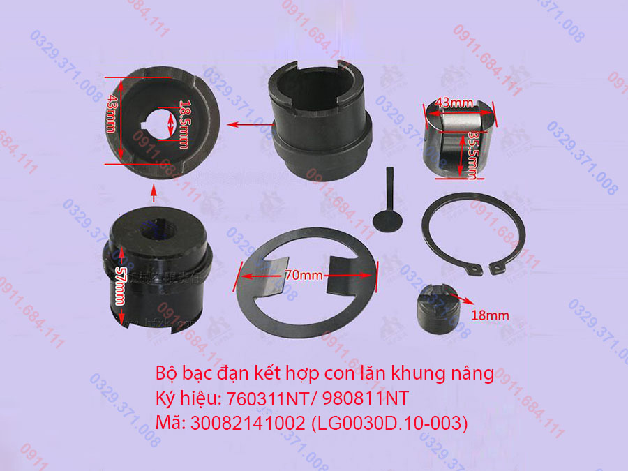 Vòng Bi Kết Hợp Con Lăn Khung Xe Nâng