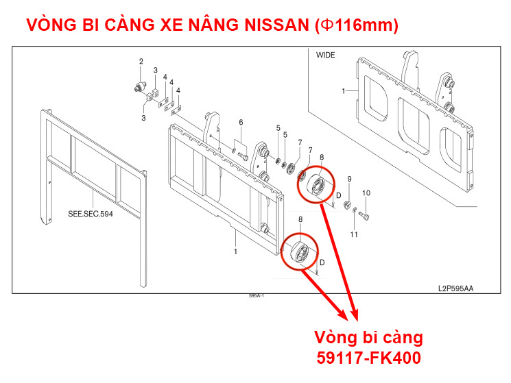 Vòng Bi Càng 59117-FK400