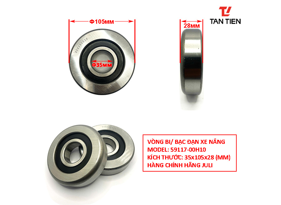 Vòng Bi Khung Nâng 59117-00H10 Nissan Vòng Bi Khung Nâng 59117-00H10 Nissan