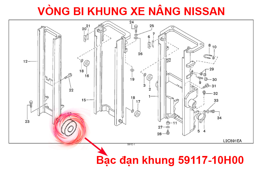 Vòng Bi Khung Nâng 59117-10H00