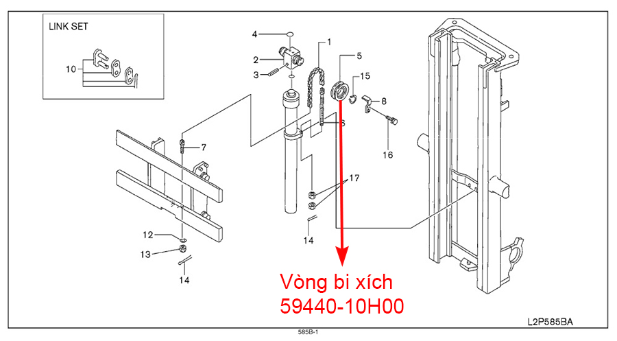 Vòng Bi Xích Xe Nâng Nissan 59440-10H00