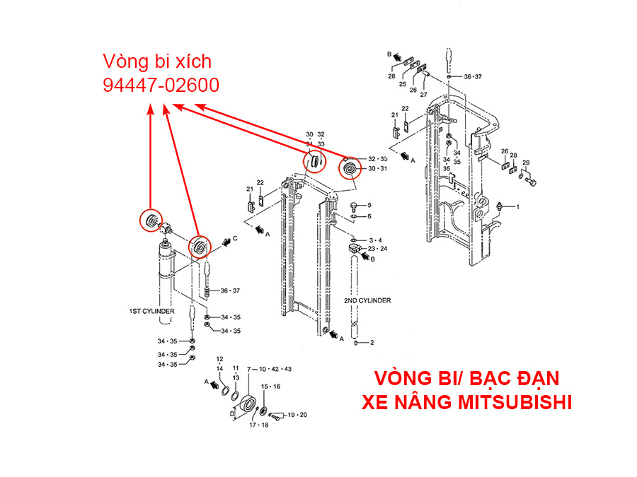 Vị Trí Vòng Bi Xích 94447-02600