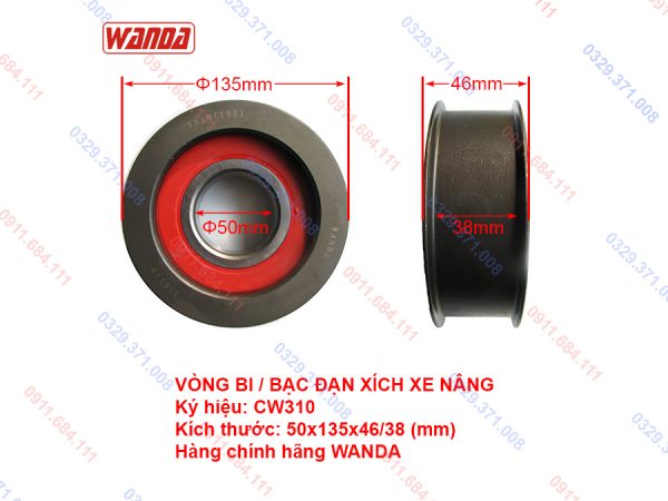 Bạc Đạn Xích Xe Nâng CW310 Wanda