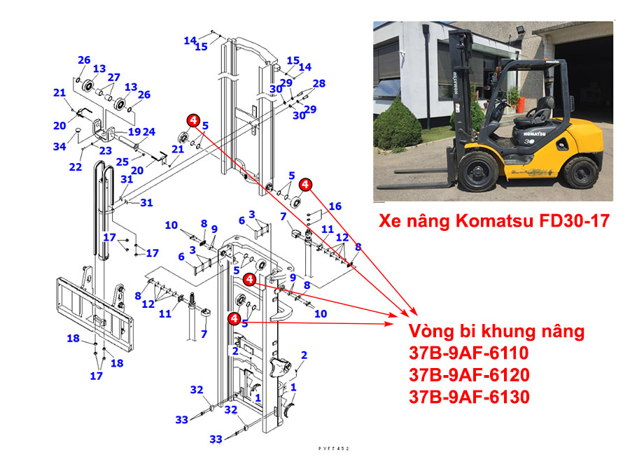 37B-9AF-6110 Komatsu FD30-17