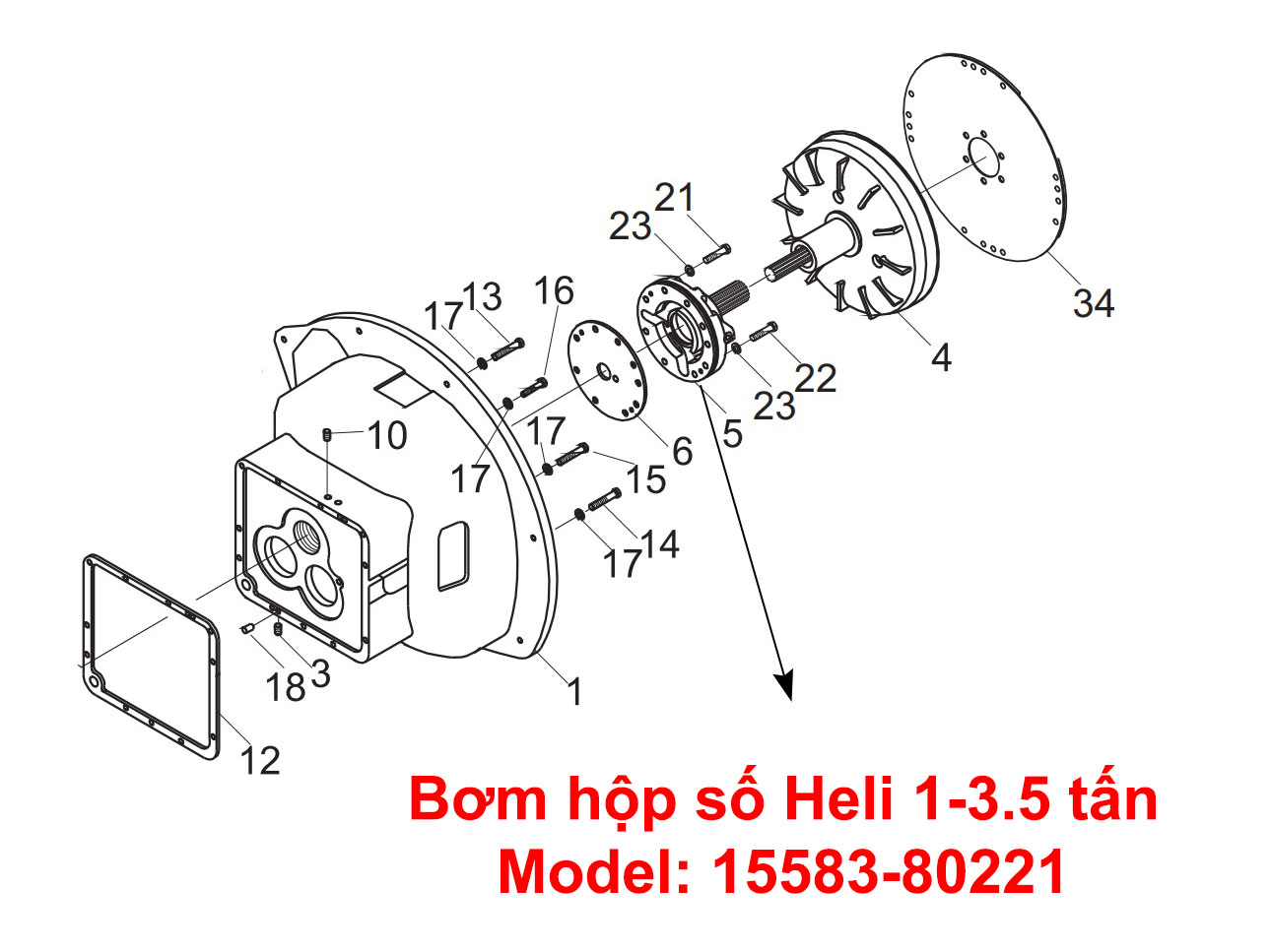 Bơm Hộp Số Heli