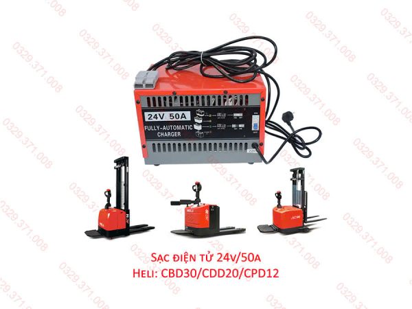 Sạc Điện Tử Xe Nâng Tay Điện 24V-50A