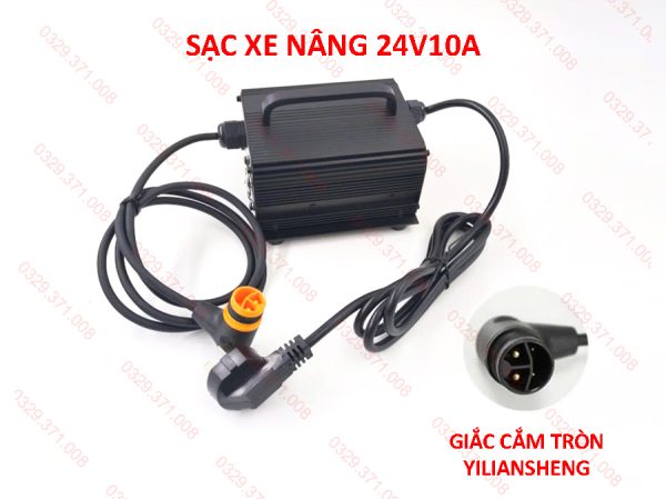 Sạc Xe Nâng 24V10A Giắc Yiliansheng