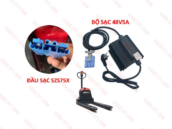 Sạc Xe Nâng 48V5A đầu Giắc SZS 75x