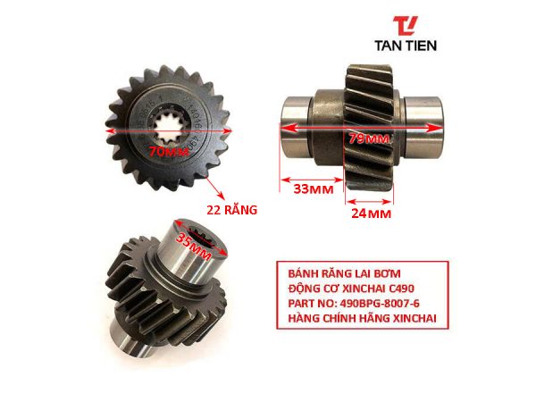 Bánh Răng Lai Bơm Xinchai C490