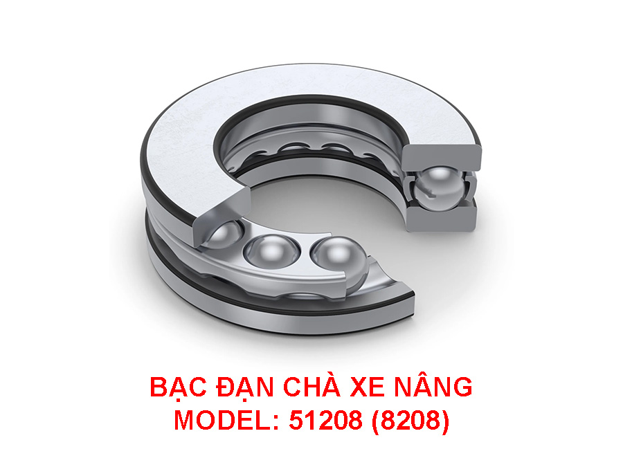 Vòng bi chà 51208 (8208) (40x68x19)mm 4 Bạc Đạn Chà Xe Nâng 51208
