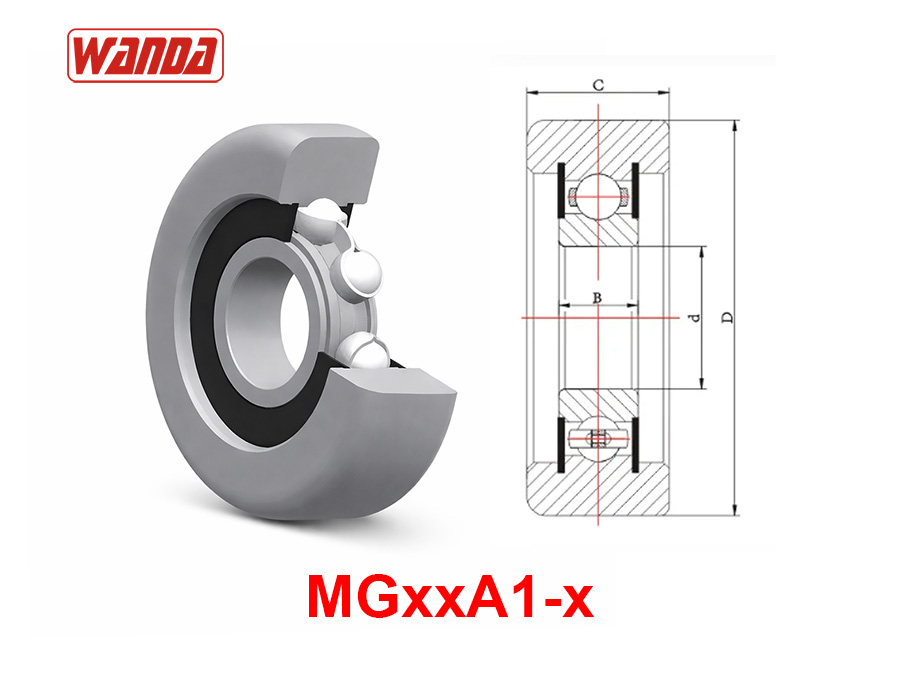 Vòng bi khung nâng MG40A1-210, 37B-9AF-6110, 20 (40x115x30) 7 Wanda MGxxA1-x