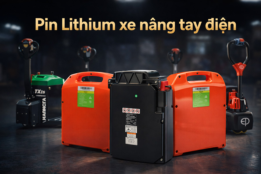 Pin Lithium xe nâng tay điện