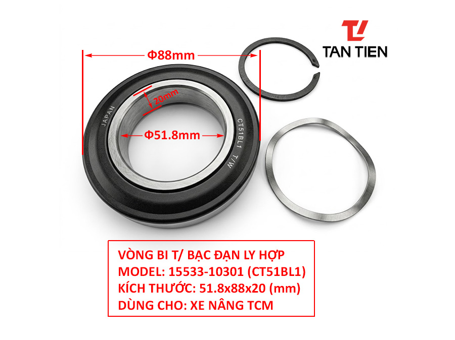 Vòng Bi T Xe Nâng TCM 15533-10301 Vòng Bi T Xe Nâng TCM 15533-10301