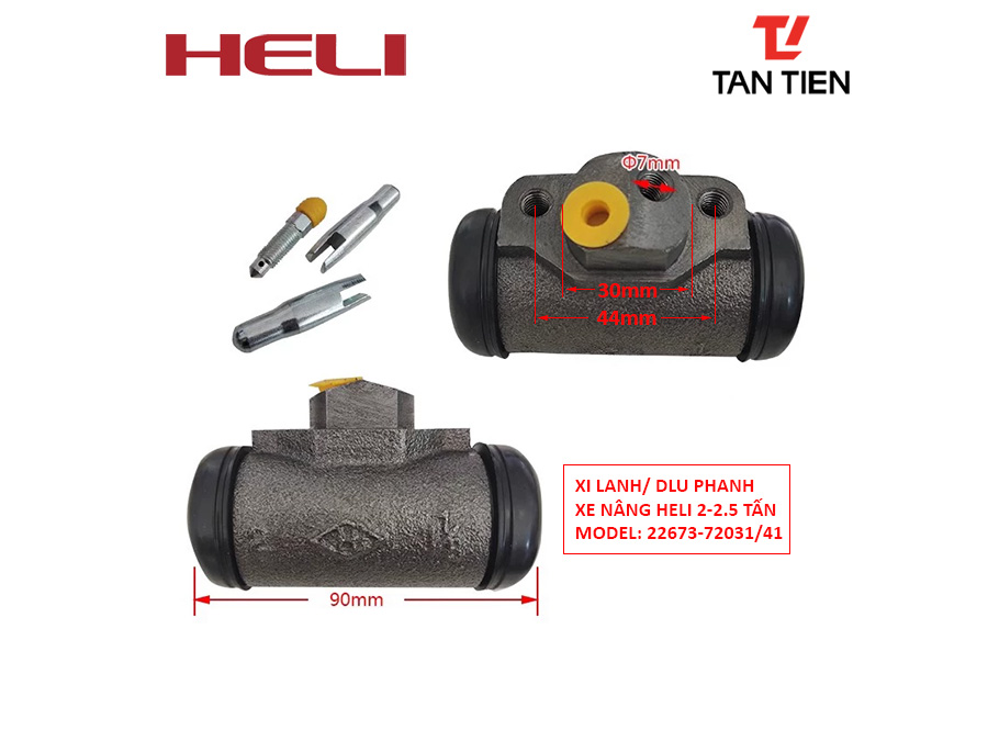 Xe nâng dầu 2.5 tấn H3 series 12 Dlu phanh xe nâng Heli 2-2.5 Tấn