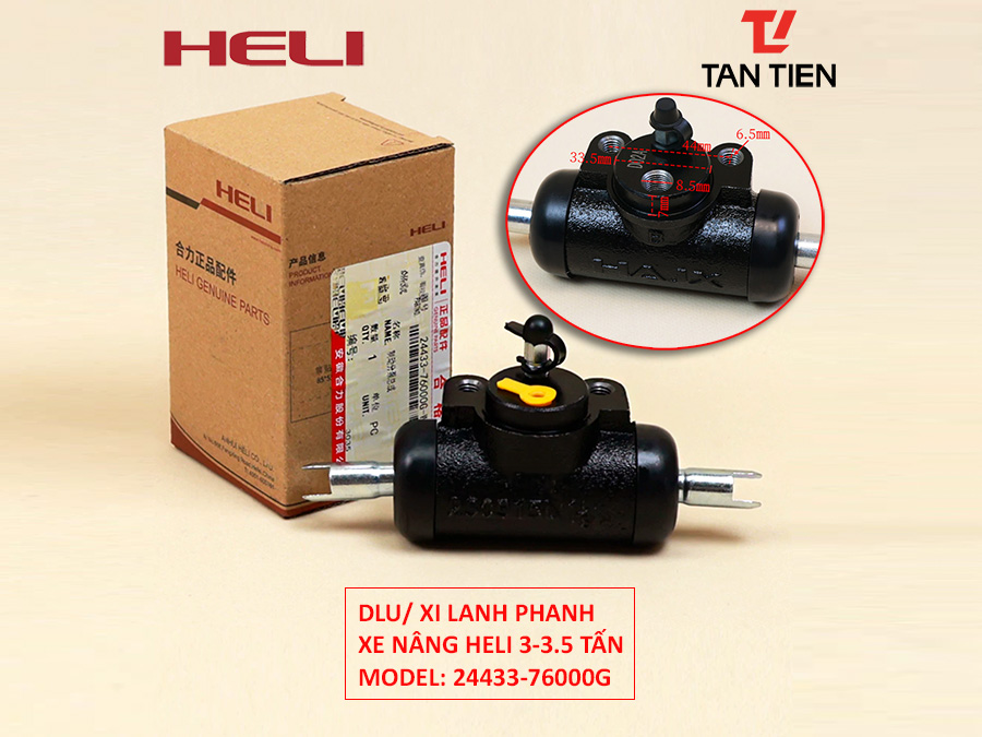 Xe nâng dầu 3 tấn H3 series 8 Dlu phanh xe nâng Heli 24433-76000G