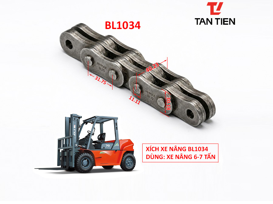 Xích tải xe nâng BL1034 Xích tải xe nâng BL1034